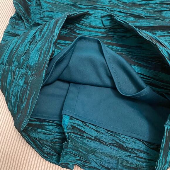 NWT Alex Evening Fitted Satin Ruched Crinkle Mini Dress size 12 - Picture 8 of 12